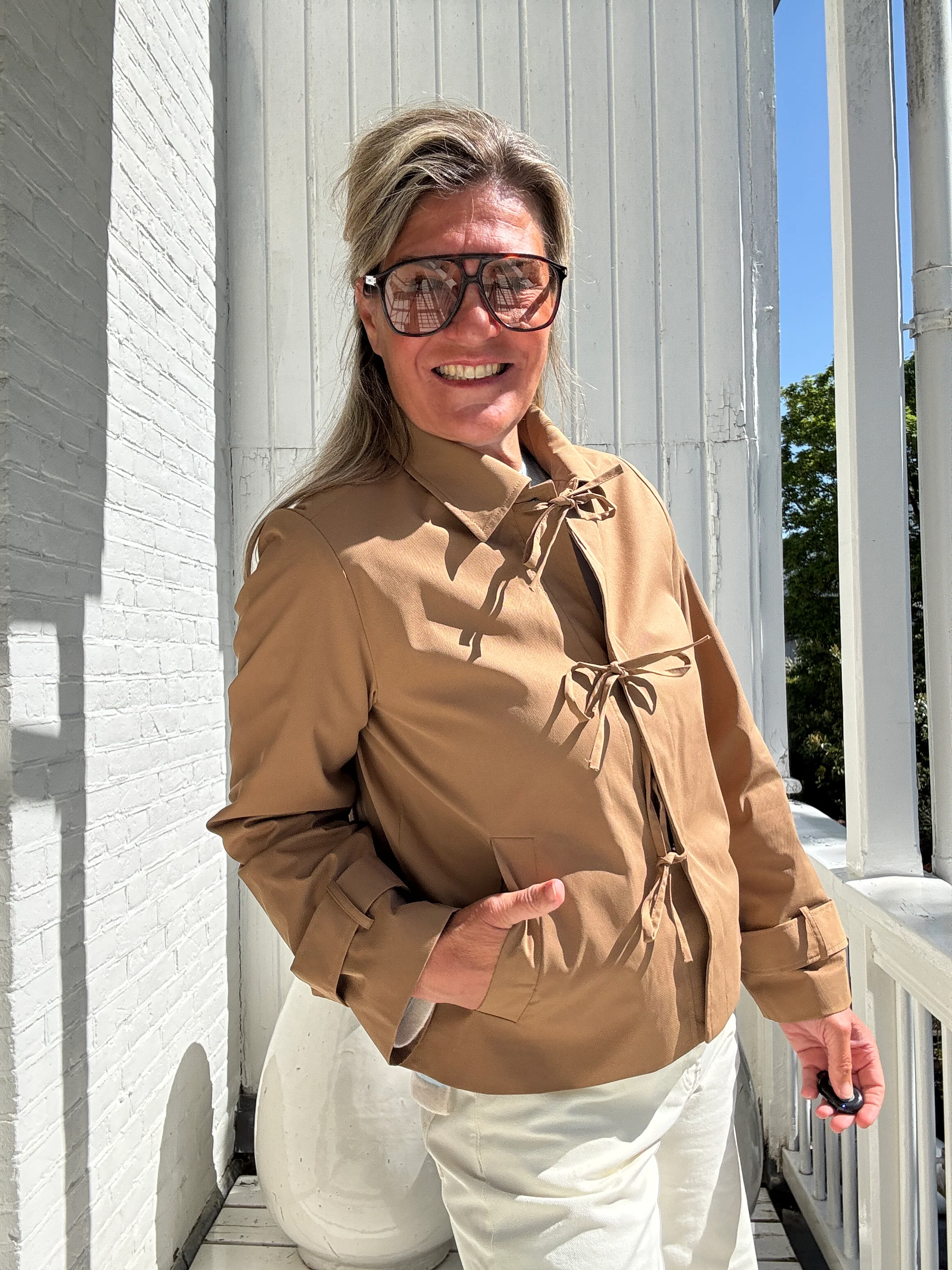 Jas - EMELIE LS BOW JACKET - VILA - Image 6